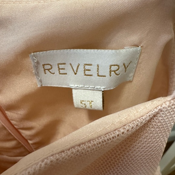 Revelry Petal Pink Flower Girl Eloise Tulle Dress - Picture 2 of 4